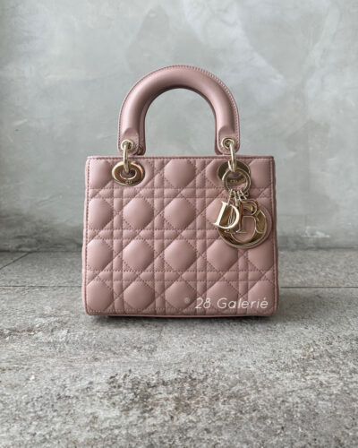 Christian Dior Small Blush Pink MyABCDior in Quilted Lambskin and Gold Hardware