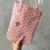 Goyard Claire Voie Pink Poitier Bag in Goyardine Canvas and Chevroches Calfskin