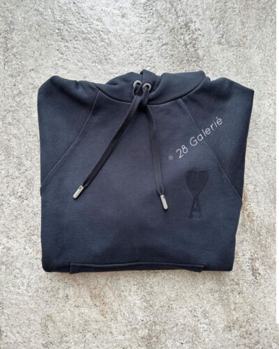 Ami Paris Coeusacre Hoodie in Black Size Small