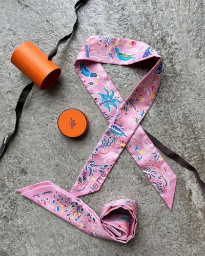 Hermes Twilly Isola di Primavera Rose Pink