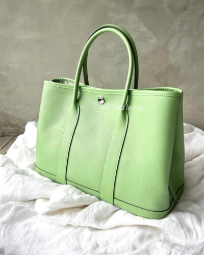 Hermes Vert Criquet Garden Party 30 in Epsom Leather and Palladium Hardware