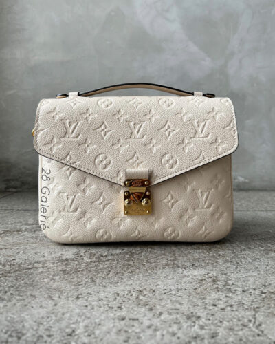 Louis Vuitton Pochette Metis Dove White and Gold Hardware