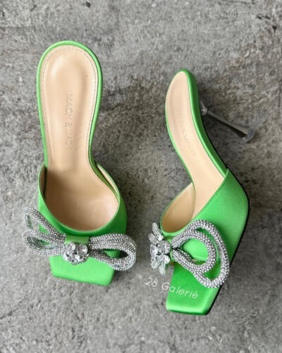 Mach & Mach Double Crystal Embellieshed Sandals