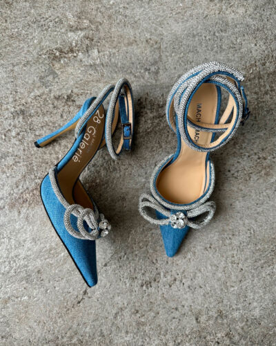 Mach & Mach Pumps Double Bow with Decorative Gems