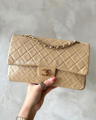 Chanel Vintage Medium Classic Flap in Lambskin Leather and 24K Gold Hardware Series 2