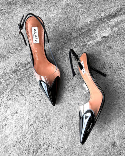 Alaïa Black Le Cœur Slingback Pumps