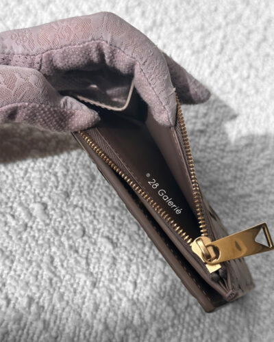 Bottega Veneta Pinecone Wallet in Intrecciato Leather and Gold Hardware