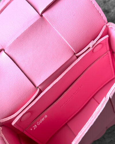 Bottega Veneta Pink Mini Candy Bag in Intrecciato Leather
