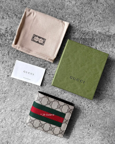 Gucci Multicolor Logo Bifold Wallet in Monogram Canvas