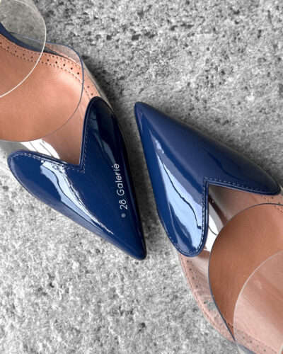 Alaïa Navy Blue Le Cœur Mules