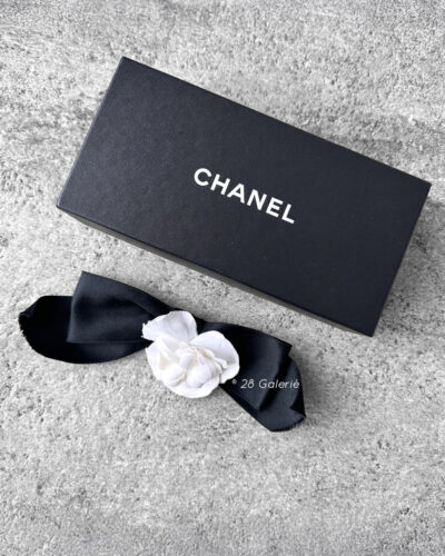 Chanel Black Flower/Ribbon Brooch