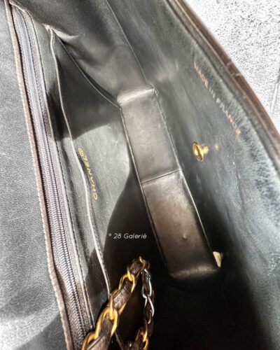 Chanel Black Jumbo Flap in Lambskin Leather and Gold Hardware