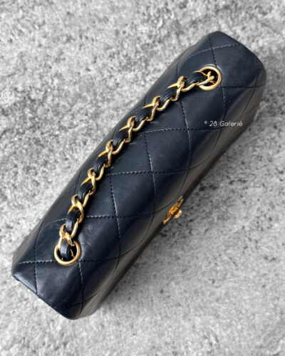 Chanel Black Mini Full Flap in Lambskin Leather and Gold Hardware