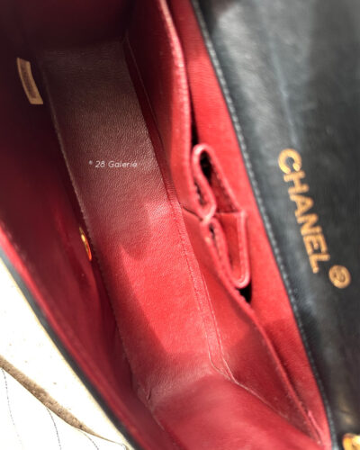 Chanel Black Mini Full Flap in Lambskin Leather and Gold Hardware