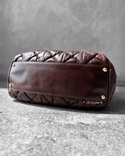 Chanel Brown Chocolate Baller in Lambskin Leather and Gold Hardware