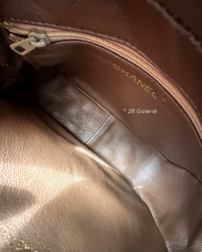 Chanel Milktea Camera Bag in Lambskin Leather and Gold Hardware