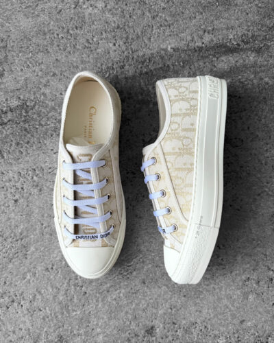 Christian Dior White/Gold Sneakers