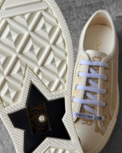 Christian Dior White/Gold Sneakers
