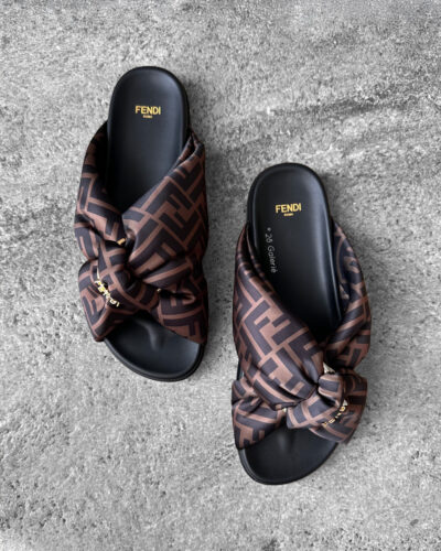 Fendi Brown Feel Slides