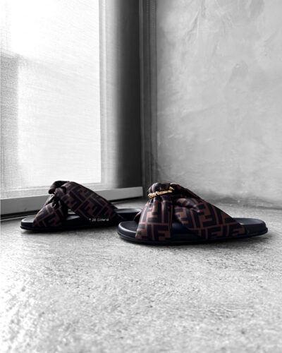 Fendi Brown Feel Slides
