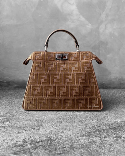Fendi Small Brown Suede Peekabo