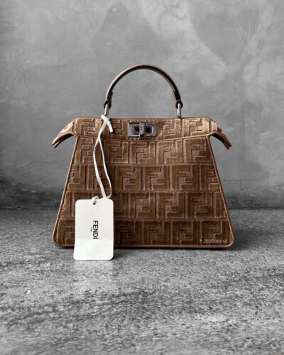 Fendi Small Brown Suede Peekabo