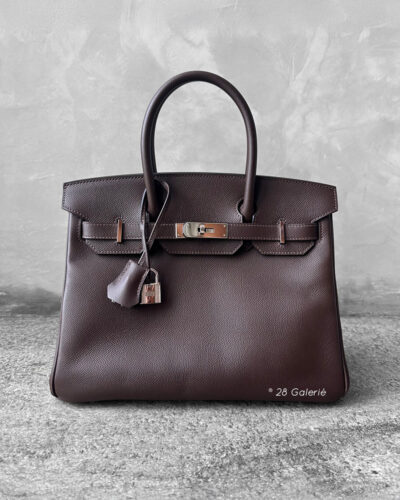 Hermes Birkin 30 Chocolat in Epsom Leather and Palladium Hardware