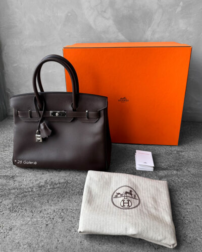 Hermes Birkin 30 Chocolat in Epsom Leather and Palladium Hardware