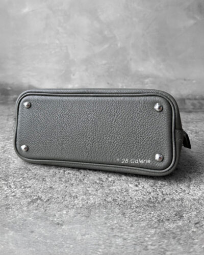 Hermes Gris Meyer/Beton Mini Sac Bolide in Togo Leather and Palladium Hardware