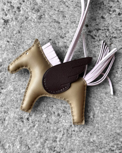 Hermes Milo Grigri Rodeo Pegase PM Charm in Lambskin Leather