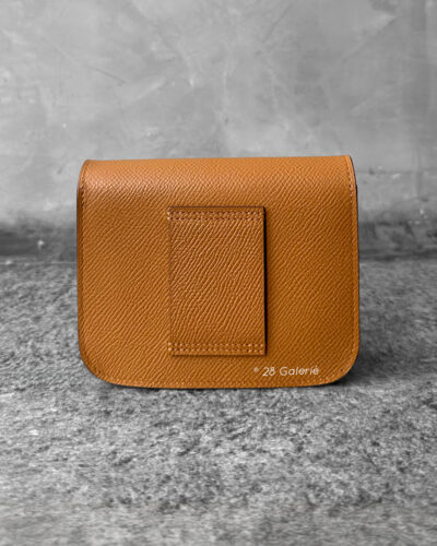 Hermes Sesame Constance Slim Wallet in Epsom Leather and Gold Hardwar