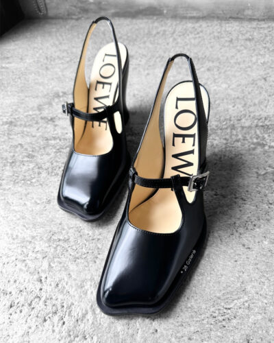 Loewe Black Onda Slingback Pumps
