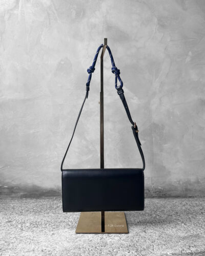 Miu Miu Black Wallet and Baltic Blue Cord Shoulder Strap Bag