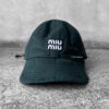 Miu Miu Tobacco/Emerald Denim Baseball Cap