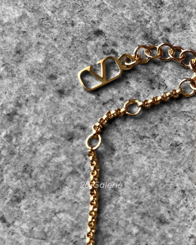 Valentino Garavani Plated Gold Signature Vlogo Bracelet