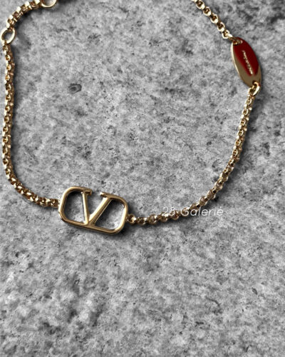 Valentino Garavani Plated Gold Signature Vlogo Bracelet