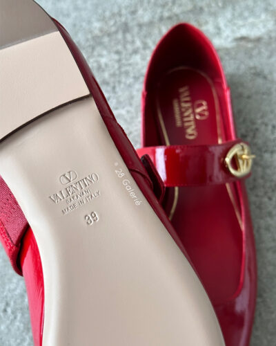 Valentino Garavani Red Mary-Jane Flats