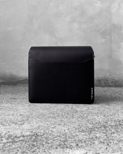 Hermes Noir Mini Sac Roulis in Evercolor Leather and Gold Hardware