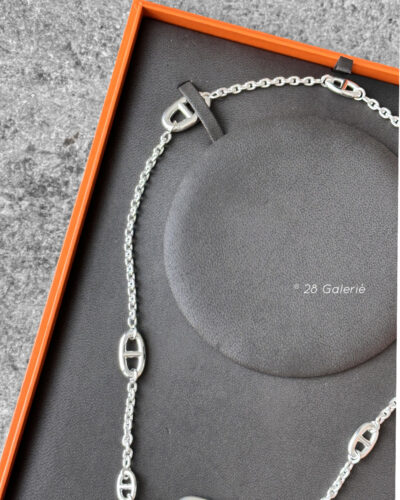 Hermes Sterling Silver Farandole Long Necklace