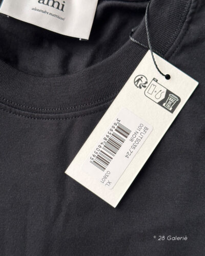 Ami Paris Black Shirt with Red Logo