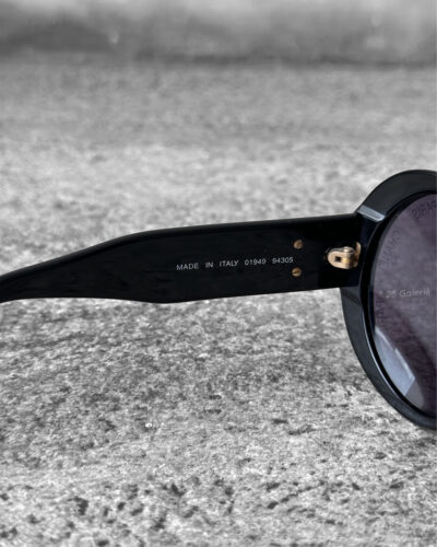 Chanel Black Vintage Round Runway Collectors Sunglass