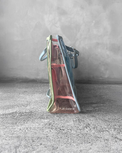 Chanel Blue/Green/Pink Medium Coco Splash Tote Bag in Quilted PVC and Silver Hardware