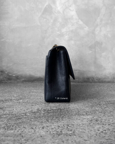 Chanel Vintage Navy Blue Medium Flap in Caviar Leather and 24k Gold Hardware