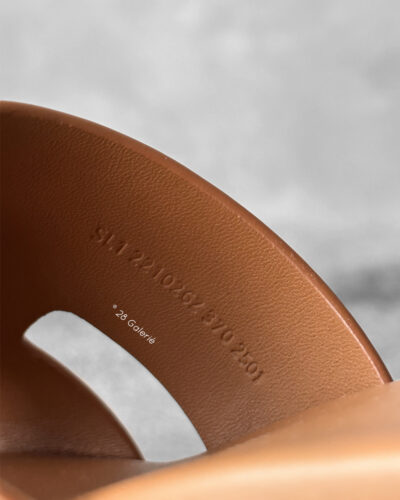 Hermes 37EU Naturel Eze 30 Sandal in Calfskin Leather and Light Cork Platform