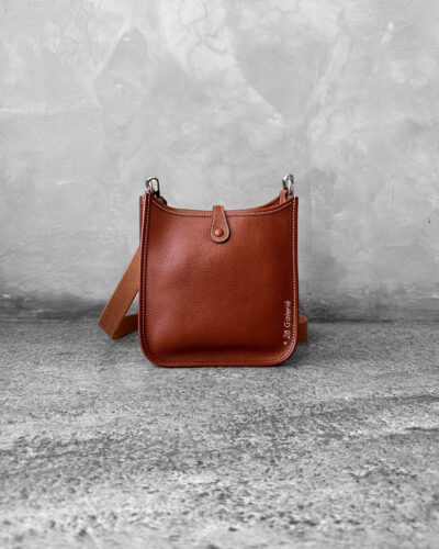 Hermes Fauve/Gold Evelyne 16 in Amazone Barenia/Sangle Wooly Leather and Palladium Hardware