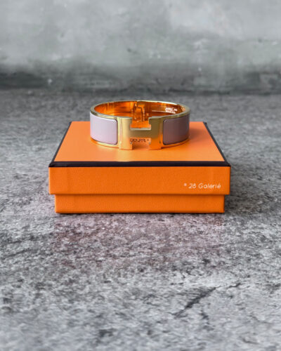 Hermes Marron Glace GM Clic Clac Plaque Bracelet