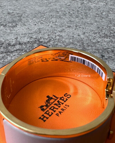 Hermes Marron Glace GM Clic Clac Plaque Bracelet