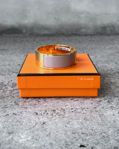 Hermes Marron Glace GM Clic Clac Plaque Bracelet