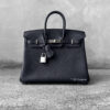Hermes Noir Birkin 25 in Togo Leather and Palladium Hardware