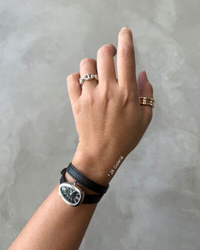 Hermes Silver Bagne De Chaîne D' Ancre Enchaînée Ring